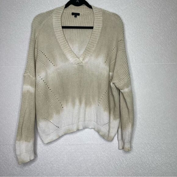 SEN Tie Dye V Neck Knit Sweater S - Picture 1 of 4